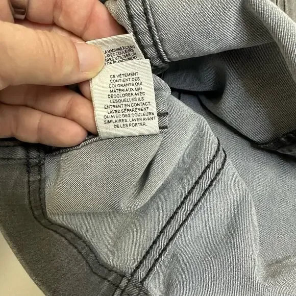 Free People Modern Femme Denim Skirt Light Grey Size 0 - Picture 8 of 9